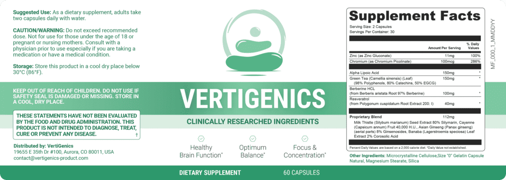 Vertigenics label
